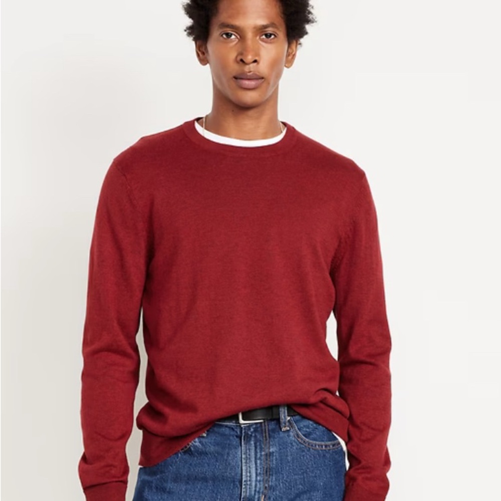 Old Navy Men's Red Crewneck Sweater Long-sleeve Size XL BNWT